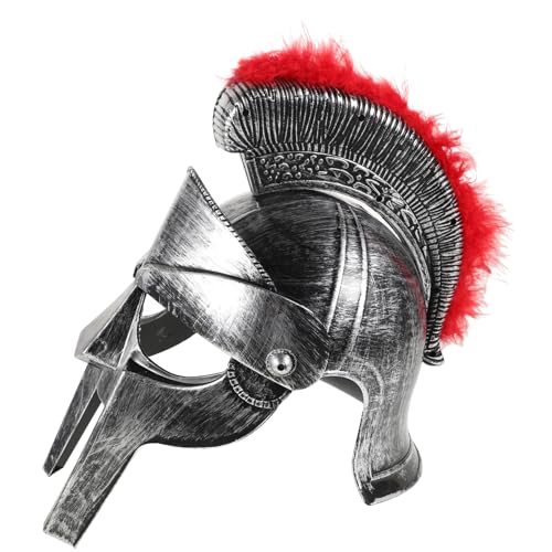 BESTYASH Römischer Kriegerhelm mit Klappbarer Gesichtsmaske Antiker Soldatenkostüm Hut Verstellbar für Cosplay Themenpartys und Bühnenaufführungen aus Langlebigem Gefertigt von BESTYASH
