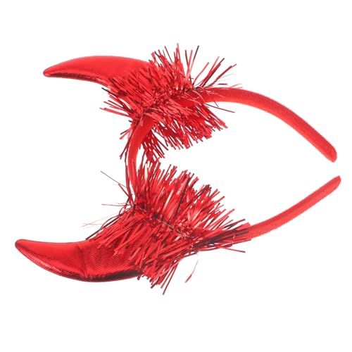 BESTYASH Rotes Teufelshorn Stirnband Halloween Cosplay Haarreif Leichtes Bequemes Party Zubehör für Karneval und Kostümfest von BESTYASH