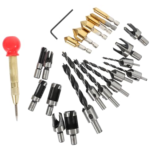 BESTYASH Senkbohrer Holzbohrer Kegelsenker Holzstopfen Bohrer Stahl Langlebig Präzise DIY Werkzeug für Holzverarbeitung Schreiner Kit von BESTYASH