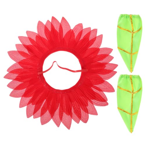 BESTYASH Sonnenblumen Kopfband für Partys Lustiges Cosplay Kopfschmuck mit Handschuhen Kindergröße für Fasching und Feiertagsdekoration von BESTYASH