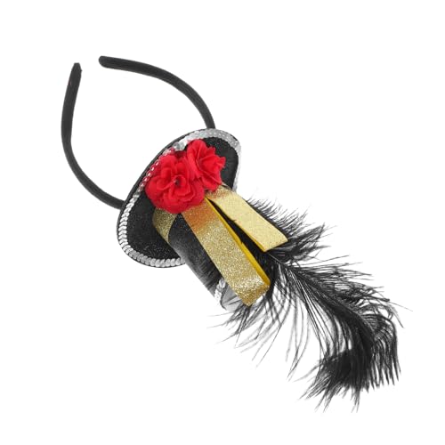 BESTYASH Top Hat Haarreif aus Weichem Vliesstoff mit Pailletten Langlebiges Party Accessoire für Geburtstage Hochzeiten und Festliche Anlässe Bequemer Sitz als Fotorequisite von BESTYASH