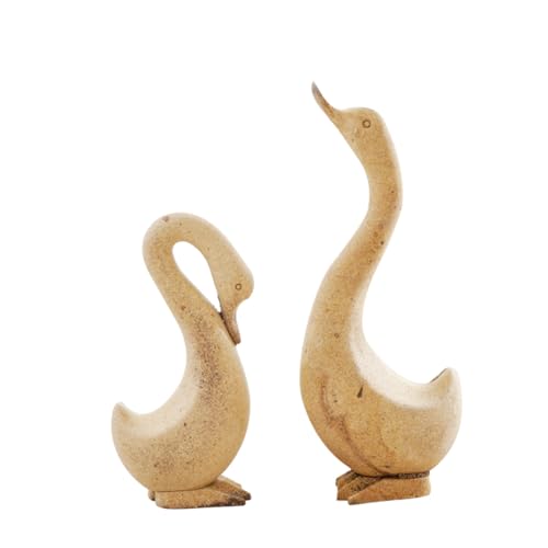 BESTYASH Unbehandeltes Holz Tierornament DIY Schreibtischdekoration Kreatives Bastelset Niedliche Gans Form Für Wohnraum Schlafzimmer Geschenkidee von BESTYASH