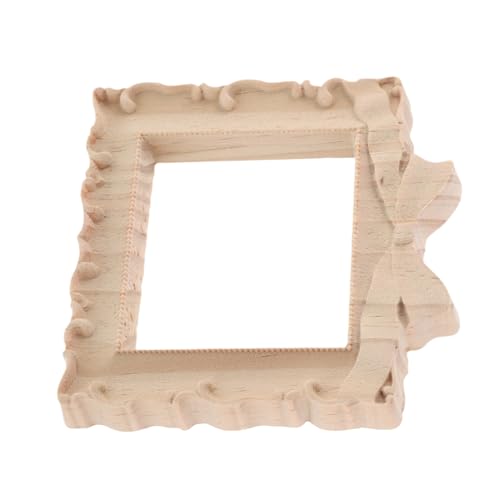 BESTYASH Unfinished Mini Bow Holz Bilderrahmen zum Bemalen Dekorieren und DIY Vintage Holzrahmen für Fotos Vielseitiger Tisch Wandhalter Handgefertigtes Naturholz für Kreative Wohnkultur von BESTYASH
