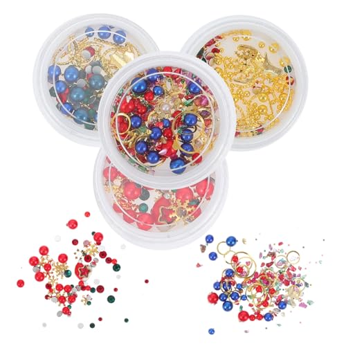 BESTYASH Weihnachts Nagelkunst Charms Boxen Zinklegierung Schmuck für DIY Maniküre Weihnachtsdekoration für Zuhause für Anfänger und Profis BESTYASH Weihnachts Nagelkunst Charms Boxen Zinklegierung Schmuck für DIY Maniküre Weihnachtsdekoration für Zuhause für Anfänger und Profis von BESTYASH