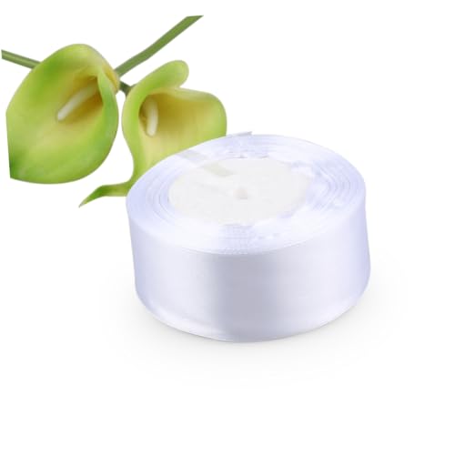 BESTYASH Weißes Satin Geschenkband Breit Polyester Geschenkverpackung Schleifenband für Basteln Dekoration Haarbänder BESTYASH Weißes Satin Geschenkband Breit Polyester Geschenkverpackung Schleifenband für Basteln Dekoration Haarbänder von BESTYASH