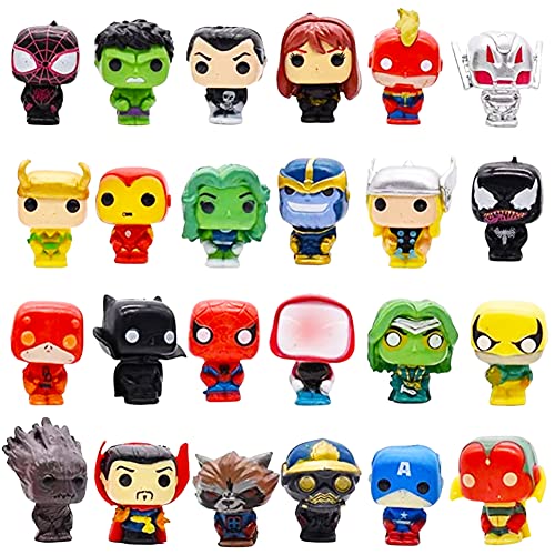 BESTZY Avengers Mini Figuren Set, 24 Stück Superhelden Cake Topper für Geburtstagstorte, Dekoration Tortendeko, Party Kuchen Deko Lieferungen für Dekorationsornamente von BESTZY