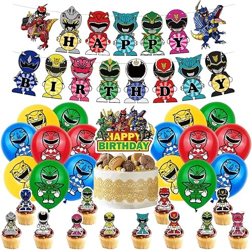 Ballon DekorationParty Ballon Dekoration Set mit Geburtstag Banner Luftballons Cake Toppers für Thema Party Dekoration Ballon DekorationParty Ballon Dekoration Set mit Geburtstag Banner Luftballons Cake Toppers für Thema Party Dekoration von BESTZY