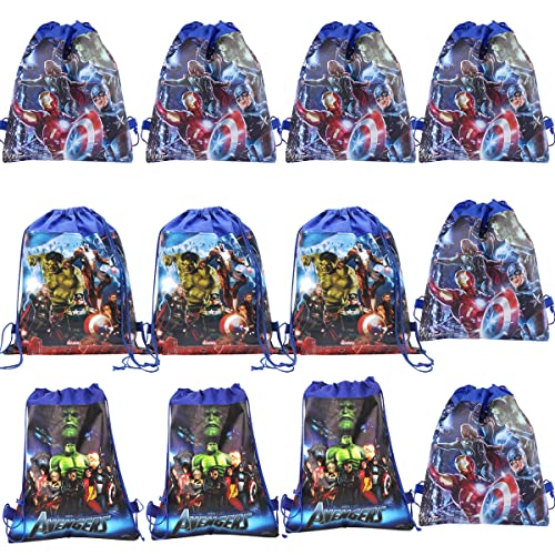 Kordelzug Party Tasche, 12 Stück Party Taschen Wiederverwendbare Kordelzug Taschen Favors Kinder Geburtstag Party Liefert Kindergeburtstag Gastgeschenke Tüten Tasche für Geburtstagsfeier von BESTZY