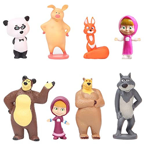 Masha Bear Mini Figuren Set, 8PCS Masha Bear Cake Topper Kuchen Dekoration Geburtstag Deko Party Dekoration Figuren Modell Tortendeko Karikatur Ornamente für Geburtstag Party Dekoration Lieferungen Masha Bear Mini Figuren Set, 8PCS Masha Bear Cake Topper Kuchen Dekoration Geburtstag Deko Party Dekoration Figuren Modell Tortendeko Karikatur Ornamente für Geburtstag Party Dekoration Lieferungen von BESTZY