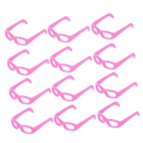 BESTonZON 50 Stück Mini-Brille Puppenhaus Mini- Für Anziehpuppe Puppen-mini- Zum Anziehen Minipuppenbrille Anzieh-minipuppen-Brille Plastik Rosy von BESTonZON