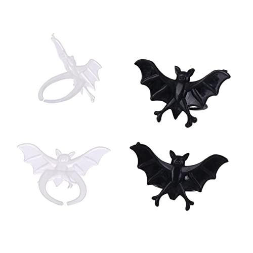 BESTonZON 1 Halloween-Fledermausring halloween dekoration halloween-dekoration halloween decor halloweendeko Kind Schläger Finger Ringe Halloween-Schmuck Halloween-Partygeschenk Plastik Weiß von BESTonZON