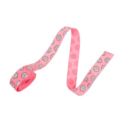BESTonZON 1 Rolle Volleyballband Partybänder Geschenkband Schleife Partyband Geschenkverpackungsbänder Blumenstrauß Liefert Haarklammerband Sportband Verpackungsband Rosa Polyester von BESTonZON