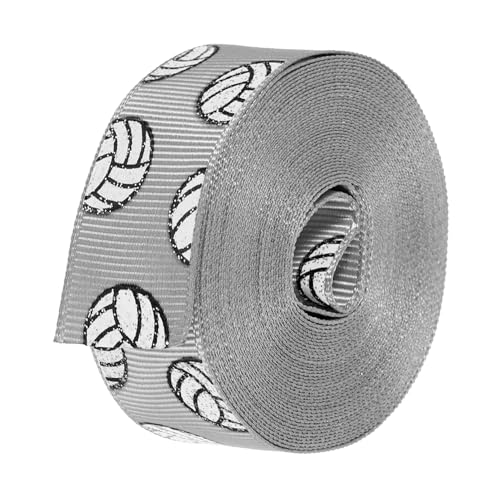 BESTonZON 1 Rolle Volleyballband Schleife farbig Party seidenband ribbon Festliches Band klettband festivalbändchen Wickelband Haarklammerband Geschenkband Bastelband machen Polyester Grey von BESTonZON