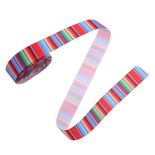 BESTonZON 1 Rolle mexikanisches Band Steckschaumblöcke Urlaubsdekorationen Korb Jumbo-Eier party zubehör regenbogenband mexikanisches Geschenkpapier mexikanische Dekorationen Polyester von BESTonZON