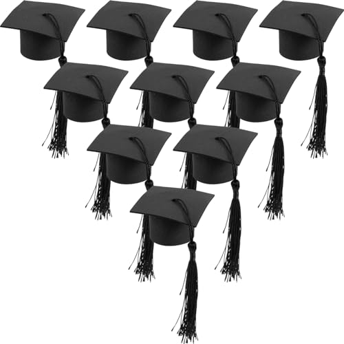 BESTonZON 1 Satz Arzt Hut Dekoration Kappe Graduierung Massenabschluss Quaste Schule Abschlussmütze Dekoration Bachelorhut Kuchen Dekoration Abschluss Topper Cupcake-topper Vlies Black 10st BESTonZON 1 Satz Arzt Hut Dekoration Kappe Graduierung Massenabschluss Quaste Schule Abschlussmütze Dekoration Bachelorhut Kuchen Dekoration Abschluss Topper Cupcake-topper Vlies Black 10st von BESTonZON