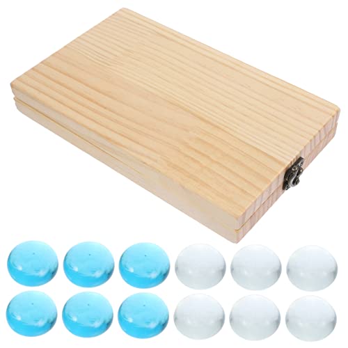 BESTonZON 1 Satz Faltbares Edelsteinschach -Schachspielzeug Brettspiel Faltbares Mancala-Brett Brettspiele Erwachsene Mancala-Schach Mancala-Brettspiel Glasperlen von BESTonZON