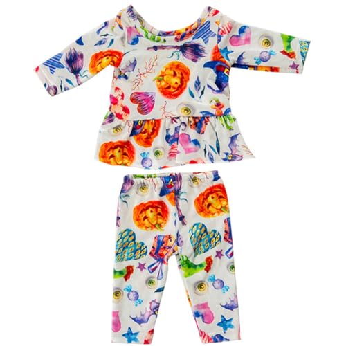 BESTonZON 1 Satz Halloween-Puppenkleidung Outfit für Puppe Puppenoutfit mit Pumokin-Muster entzückende Kleidung Puppenröcke Exquisite Puppen-Outfits Kleidung für Puppe Stoff von BESTonZON