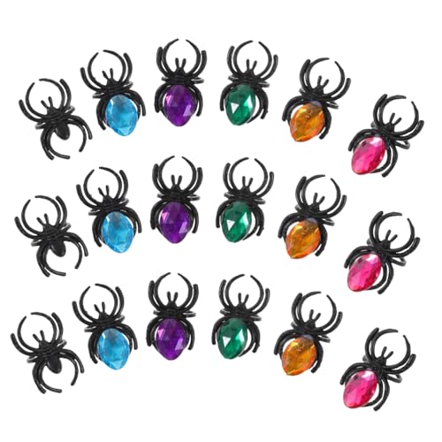 BESTonZON 1satz Kunststoff-halloween-spinnenringen Gemischten Farben Und Schwarz Lustige Dekoration Für Halloween-feiern Langlebig Und BESTonZON 1satz Kunststoff-halloween-spinnenringen Gemischten Farben Und Schwarz Lustige Dekoration Für Halloween-feiern Langlebig Und von BESTonZON
