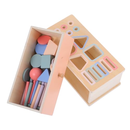 BESTonZON 1 Satz Holz Farbform Sortierbox für Kleinkinder Interaktives Lernspielzeug Feinmotorik und Logischen Denkfähigkeiten Geeignet für Frühe Entwicklung von BESTonZON
