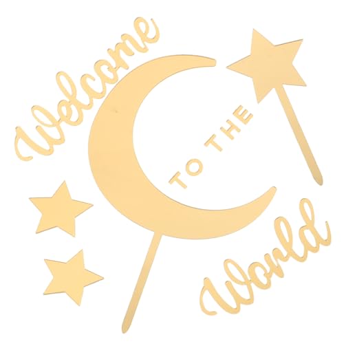 BESTonZON Einzigartige Acryl Stern Mond Kuchen Topper Für Baby Dusche Geschlecht Offenbaren Dekorationen Geburtstag BESTonZON Einzigartige Acryl Stern Mond Kuchen Topper Für Baby Dusche Geschlecht Offenbaren Dekorationen Geburtstag von BESTonZON