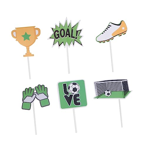 BESTonZON 1 Satz Tortenaufleger Für Fußball Party-kuchen-picks Kuchenpicks Aus Papier Kuchen Picks 24 Stück BESTonZON 1 Satz Tortenaufleger Für Fußball Party-kuchen-picks Kuchenpicks Aus Papier Kuchen Picks 24 Stück von BESTonZON