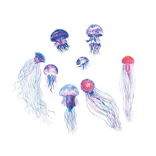 BESTonZON 1satz Jellyfish Wandaufkleber Für Kinderzimmer Wasserdichte Wandtattoos Zur Dekoration Von Wohnräumen Schlafzimmern Badezimmern Und Spielzimmern Einfache Anwendung Glatten von BESTonZON