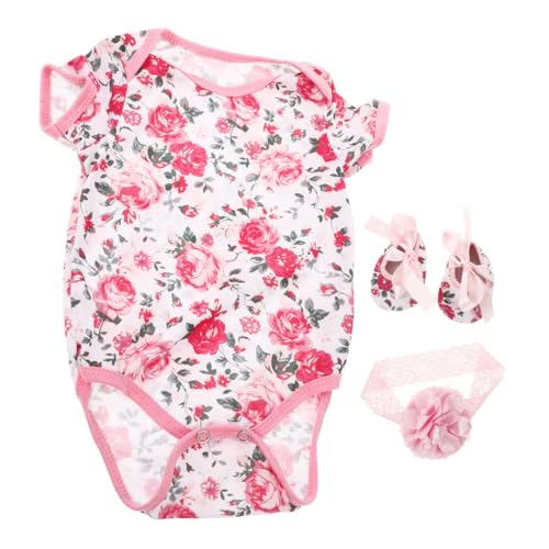 BESTonZON 1 Set Teiliges Set Babyschuhe Neugeborenen Mädchen Kleidung Reborn Puppen Stirnband Puppenkleidung Accessoires Puppenkleidung Reborn Puppen Outfit Puppen Kleidung Baumwolle von BESTonZON