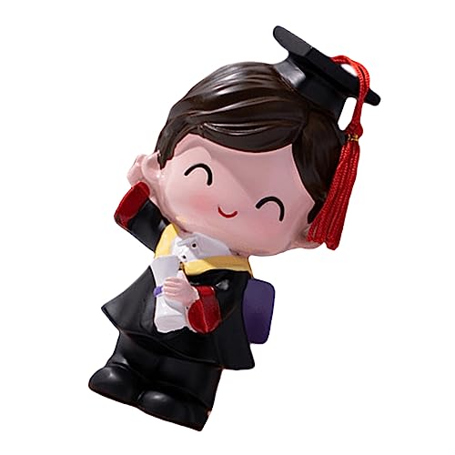 BESTonZON 1 Stück Dekorationen für die Abschlusssaison bürodeko büro dekoration office decoration eins Puppe Kuchendekoration Für den Abschluss vorhanden Kunstharz Black von BESTonZON
