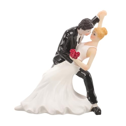 BESTonZON 1 Stück Hochzeitstorte Dekoration Braut- Hochzeitstorte Cupcake Dekoration Dekorationen Morgen Bräute für Kuchen-Hochzeits-Topper Braut und Bräutigam Hochzeitstorte Topper Harz von BESTonZON
