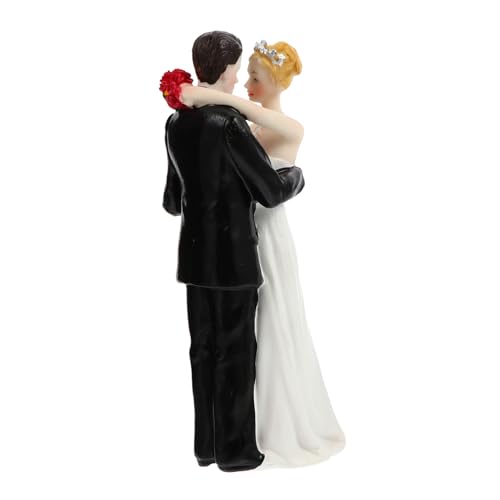 BESTonZON 1 Stück Schmuck für Braut und Bräutigam Topper für Hochzeitsmodelle Hochzeitspaar Figur Kuchen hochzeitsdeko the wedding party Party-Dessert-Topper Hochzeitstorte Ornament Harz von BESTonZON