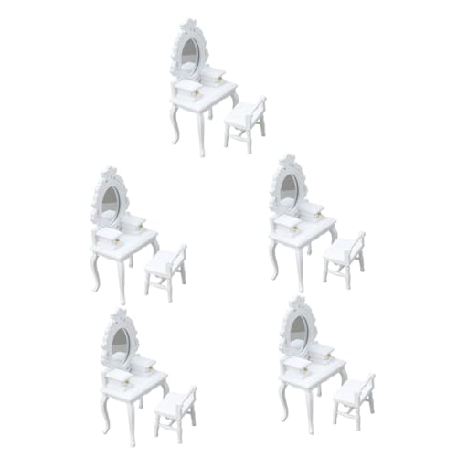 BESTonZON 10 STK Vintage Kommode Hocker Miniature House Schminktisch Miniatur-Desserthocker Holzmöbel Kinderkommode Modelle Miniaturmöbel und Accessoires Mini-Möbel hölzern Weiß von BESTonZON