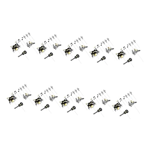BESTonZON 10 Sätze Kuchendekoration Musiknoten-Cupcake-Picks Gitarren-Partydekorationen Geburtstagsfeier Jubiläumskuchentopper Gitarren-Cupcake-Topper Musik-Kuchenaufsatz Papier Schwarz BESTonZON 10 Sätze Kuchendekoration Musiknoten-Cupcake-Picks Gitarren-Partydekorationen Geburtstagsfeier Jubiläumskuchentopper Gitarren-Cupcake-Topper Musik-Kuchenaufsatz Papier Schwarz von BESTonZON
