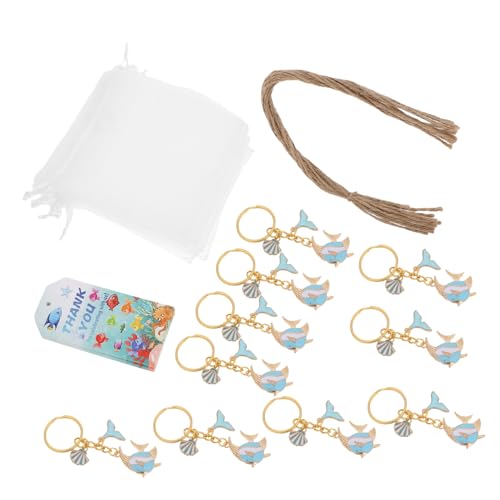 BESTonZON 10 Sätze Meeresthema Schlüsselanhänger mit Tropischen Fisch Muschelanhängern Leichte Niedliche Taschen Schlüsselanhänger-deko für Geburtstags Strandpartys BESTonZON 10 Sätze Meeresthema Schlüsselanhänger mit Tropischen Fisch Muschelanhängern Leichte Niedliche Taschen Schlüsselanhänger-deko für Geburtstags Strandpartys von BESTonZON