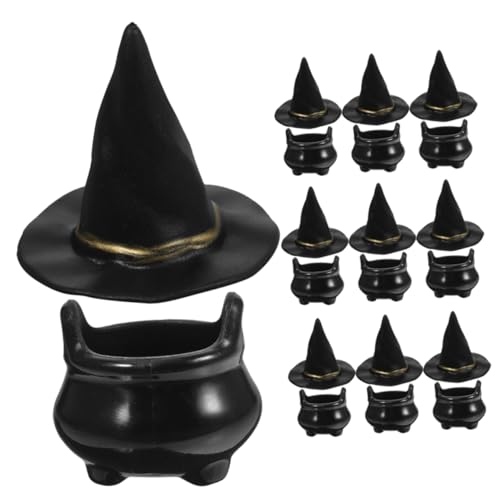 BESTonZON 10 Sätze Miniatur Hexenhüte und Kessel für Halloween Teiliges Diy Dekorationsset mit Niedlichen und Kesseln zur Verschönerung Ihrer Feierlichkeiten BESTonZON 10 Sätze Miniatur Hexenhüte und Kessel für Halloween Teiliges Diy Dekorationsset mit Niedlichen und Kesseln zur Verschönerung Ihrer Feierlichkeiten von BESTonZON