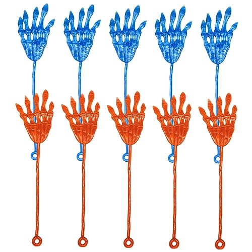 BESTonZON 10 Stück Halloween Klebrige Hände Elastische Stressabbau Requisiten für Partys und Kreative Streiche Blau Orange aus Tpr für Geburtstagsfeiern und Halloween Dekoration BESTonZON 10 Stück Halloween Klebrige Hände Elastische Stressabbau Requisiten für Partys und Kreative Streiche Blau Orange aus Tpr für Geburtstagsfeiern und Halloween Dekoration von BESTonZON