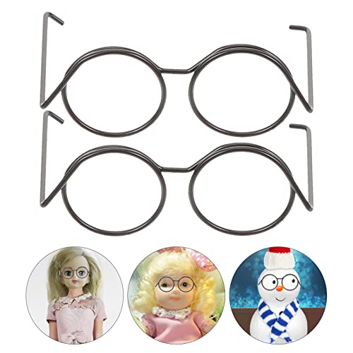 BESTonZON 10 Stück Mini-Puppenbrillen Metalldrahtrand-Brillen Puppen-Anziehbrillen Miniatur-Rundbrillen Puppenbrillen Puppenkostüm-Zubehör Für Puppen-DIY-Bastelarbeiten ( ) von BESTonZON