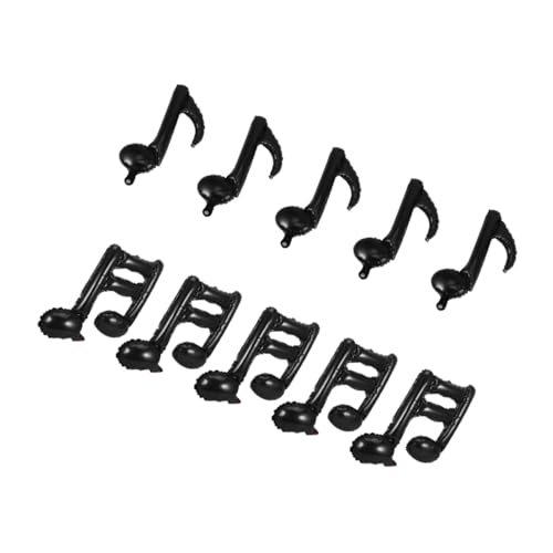 BESTonZON 10 Stück Musiknotenballon Kernstück Aufblasbare Luftballons mit Musiknoten alles zum geburtstag ballonbanner Alles zum Geburtstag mit Musikballons Aluminiumfolie Schwarz von BESTonZON