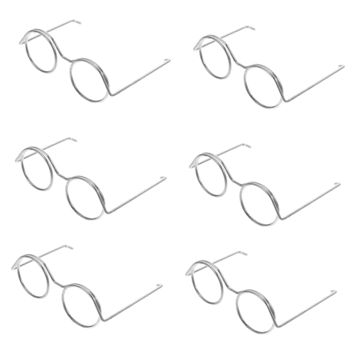 BESTonZON 10 Stück Puppenbrille Puppenkleidung realistische Babypuppe Mädchen Puppen Puppen Kleidung stylische Puppensonnenbrille Miniaturbrille ohne Linse Eisen Silver BESTonZON 10 Stück Puppenbrille Puppenkleidung realistische Babypuppe Mädchen Puppen Puppen Kleidung stylische Puppensonnenbrille Miniaturbrille ohne Linse Eisen Silver von BESTonZON
