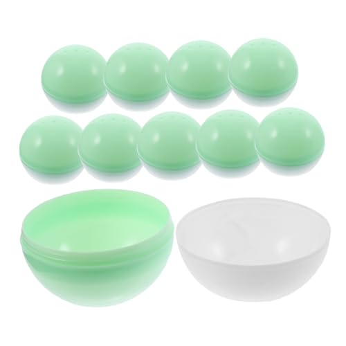 BESTonZON 10 Stück Teiliges Befüllbare Kunststoffkugeln mit Zwei Belüftungslöchern Transparente Runde Aufbewahrungsboxen für Geschenkverpackung Party Dekoration Zufällige Zufällige Farbe von BESTonZON