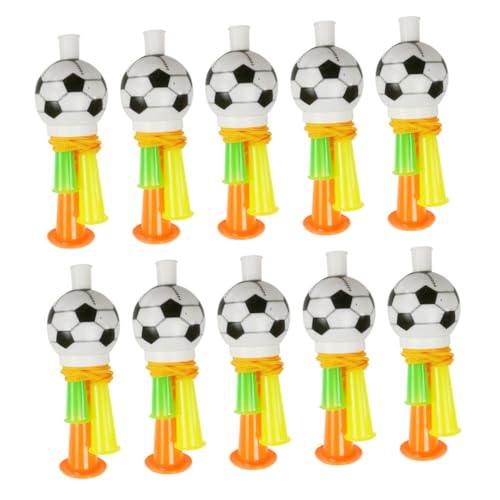 BESTonZON 10 Stück Teiliges Fußball tröten Trageschlaufe Lautes Air Horn für Stadion Fan krachmacher und Anfeuerungs requisiten bei Sportevents für Feste und Fußballspiele von BESTonZON