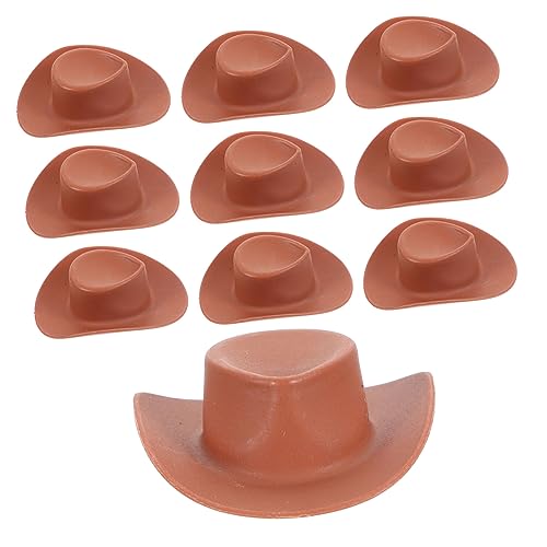 BESTonZON 10 Stück Teiliges Miniatur Western Cowboy Hüte aus Stabilem Kunststoff Modische Mini Puppenhüte für Dollhouse Dekoration Cosplay Fotoshooting Vielseitig Einsetzbar Langlebig und BESTonZON 10 Stück Teiliges Miniatur Western Cowboy Hüte aus Stabilem Kunststoff Modische Mini Puppenhüte für Dollhouse Dekoration Cosplay Fotoshooting Vielseitig Einsetzbar Langlebig und von BESTonZON