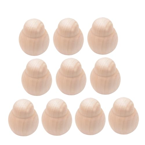 BESTonZON 10 Stück Teiliges Unvollendete Holzfiguren Naturholz Peg Dolls zum Bemalen DIY Handwerk für Erwachsene Holzpuppen Bastelset für und Dekoration von BESTonZON