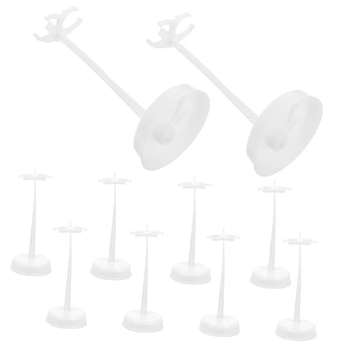 BESTonZON 10 Stück Teiliges Weiße Mini Puppenständer Stabile Figurenhalterung für Mädchen Doll Display Stands Leicht Tragbar rutschfest zur Puppenpräsentation BESTonZON 10 Stück Teiliges Weiße Mini Puppenständer Stabile Figurenhalterung für Mädchen Doll Display Stands Leicht Tragbar rutschfest zur Puppenpräsentation von BESTonZON