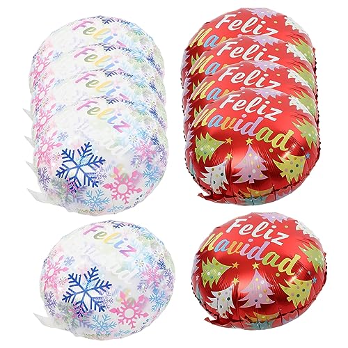 BESTonZON 10 Stück Weihnachtsbaum Luftballons Heiligabend Ballon Luftballons Für Formdekorationen Weihnachtsfolienballons Weihnachtsschmuck Ballon Weihnachtsballons Dekoration Aus von BESTonZON