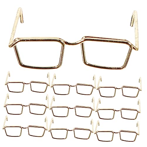BESTonZON 10 Stücke Miniatur Puppe Brille Rahmen Keine Objektiv Puppe Dekorative Rahmen Für Puppen Haar Zubehör von BESTonZON