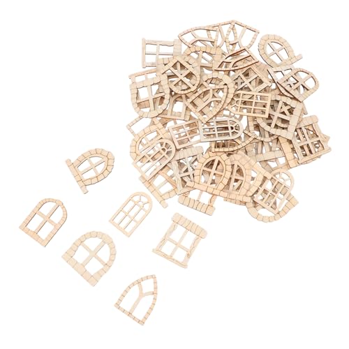 BESTonZON 100stücke Miniature Fairy Doors Holz Unvollendete Feentüren Für Garten Kreative DIY Deko Für Feengärten Balkon Und Outdoor Rustikale Gartenskulpturen Natürliches Material von BESTonZON