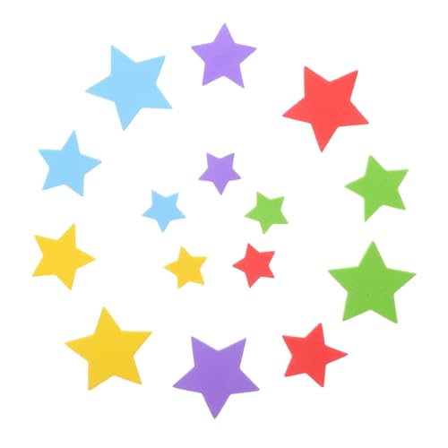 BESTonZON 10Er-Packungen Pack Mehrfarbige Eva Schaumstoff Stern Sticker Selbstklebend Kinderfreundliche Bastelaufkleber für Kreativprojekte Schulaktivitäten DIY Dekoration Sicher und Leicht von BESTonZON