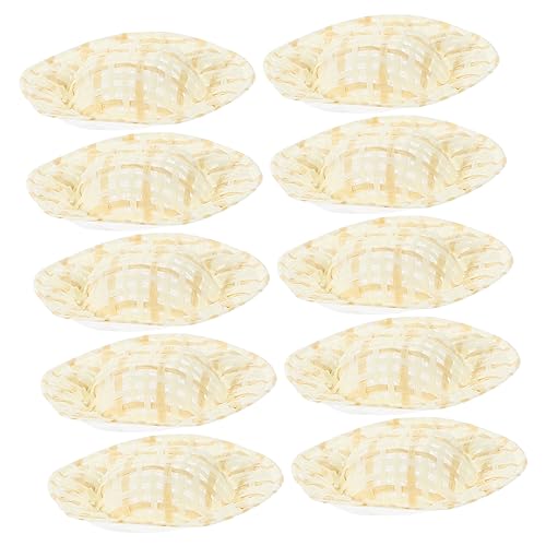 BESTonZON 10pcs Mini Puppenhüte Miniaturhüte Mini -Nachahmung Hüte Miniatur Gewebte Puppenhüte BESTonZON 10pcs Mini Puppenhüte Miniaturhüte Mini -Nachahmung Hüte Miniatur Gewebte Puppenhüte von BESTonZON