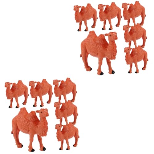 BESTonZON 12 STK Mini-Simulation Kamel Kuchendekorationen Kamelmodelle Abs Kinder dekor Kamelfiguren Spielzeuge Ornament lebendige Kamelstatuen Kamelspielzeug Kamel-Modell Tier schmücken PVC von BESTonZON