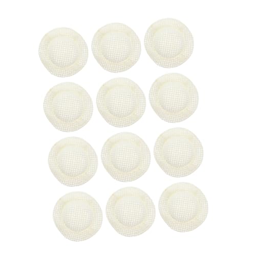BESTonZON 12 Stück Mini Gewebte Puppenhüte Dekorative Miniaturhüte für Puppen Vielseitige DIY Requisiten für Kreative Bastelprojekte und Fotoaccessoires von BESTonZON